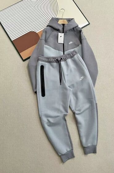 Мужской спортивный костюм, 2XL, Nike, Новый, цвет - Голубой, Платная доставка