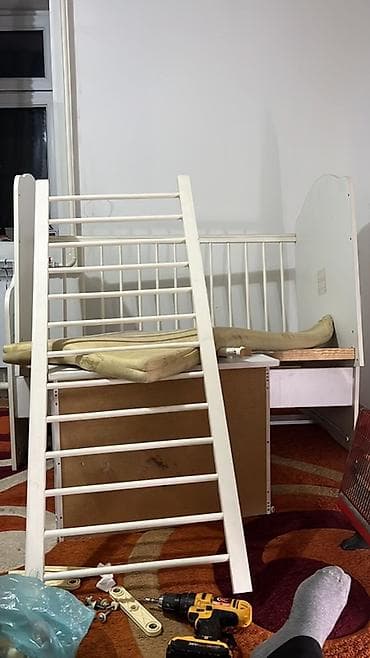 курак сумка: Балдар үчүн трансформер керебет, Башка түрү, түсү - Ак — 3