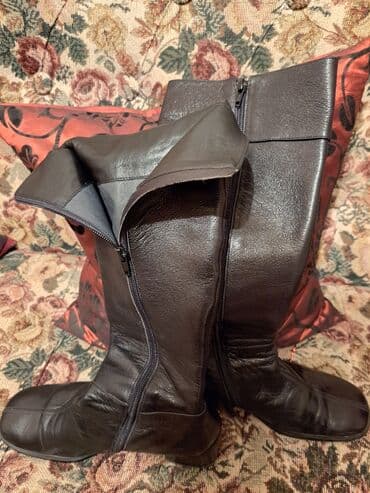 оптом ботинки: Продаю женские кожаные сапоги производства Кореи в отличном состоянии — 6