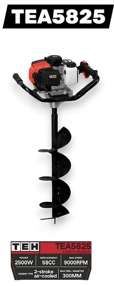 Инструменты: Бензиновый садовый бур TEH TEA5825 - Назначение: бурение лунок в — 1
