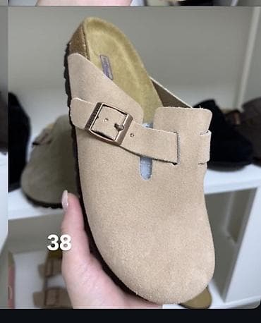 boston: Замшевые сабо Birkenstock Boston, бежевый нюд - Верх: натуральная — 3