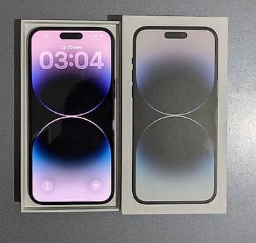 обмен на 14 про: IPhone 14 Pro Max, Б/у, 128 ГБ, Black Titanium, Зарядное устройство, Защитное стекло, Кабель, 81 % — 2