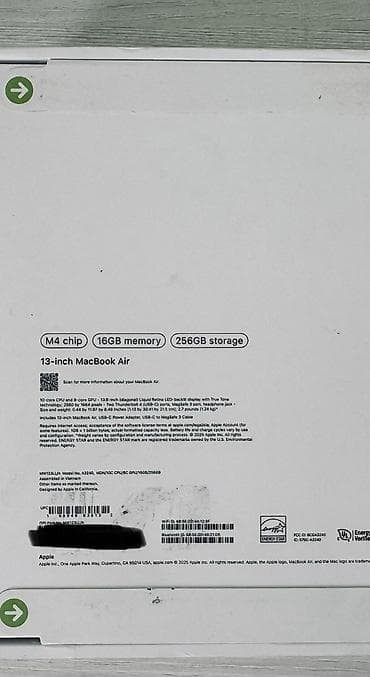 макбук эйр м4: Продаю MacBook air 13-inch, M4 16/256gb в цвете Midnight. Новый — 2