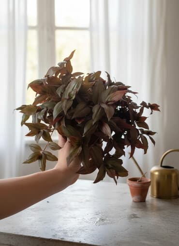 Традесканция зебрина "Мультиколор". Пышный, сформированный куст. В