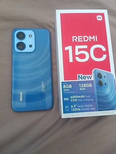 защитные пленки для планшетов apple ipad 2: Redmi, Redmi 15C, Б/у, 128 ГБ, цвет - Синий, 2 SIM — 1