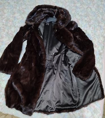 пижама бу: Шуба, Норка, Короткая модель, С капюшоном, XL — 3