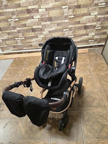 toy boy: Коляска, Другой бренд, цвет - Черный, Б/у — 9