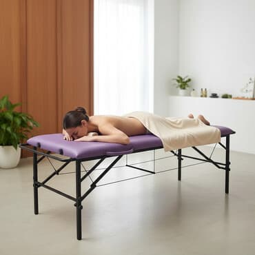 вакумные пакеты: Складной массажный стол - Двухсекционный, на металлическом каркасе - — 1