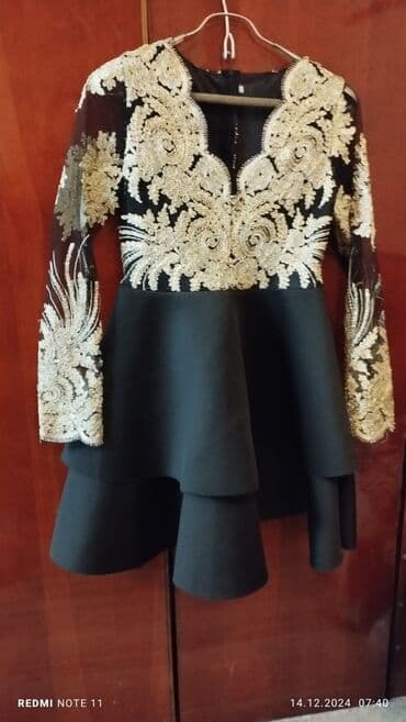 прокат велосипедов бишкеке: Вечернее платье, Пышное, Короткая модель, С рукавами, M — 1