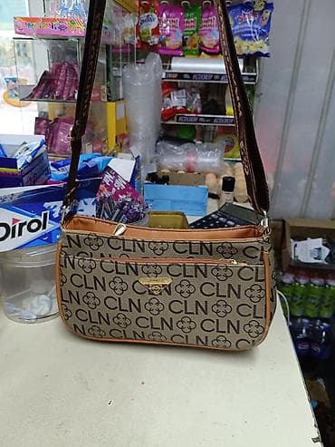 сумка барсетки: Классическая сумка, Материал: Комбинированный материал, Застежка на молнии, Женские — 1