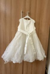 домашние вещи: Детское платье, цвет - Белый, Б/у — 9