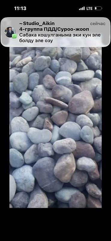 Речной/морской галька (окатанный камень) - Фракция: ориентировочно