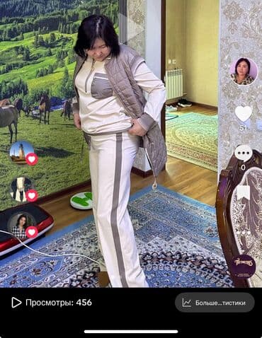 Брючный костюм, Прямые, Жилет, Турция