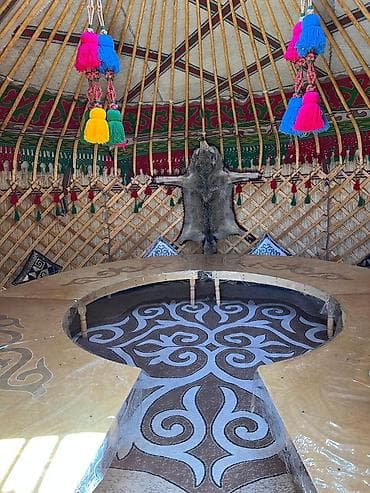 микрофон стойка: Аренда юрты, Каркас Деревянный, 85 баш, Казан, Посуда, С полом — 9