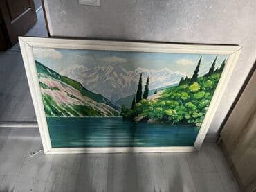 раковины с тумбой в бишкеке: Торг Возможен❗️❗️❗️ Картина маслом на холсте «Сары‑Челек» - Автор — 4