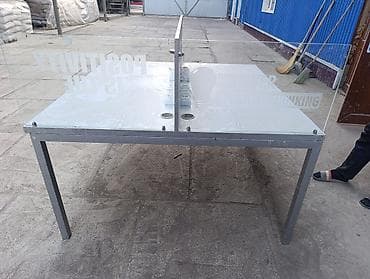 Офисные столы: Офисный стол, Нерегулируемый, цвет - Серый, Прямоугольный, Железо — 2