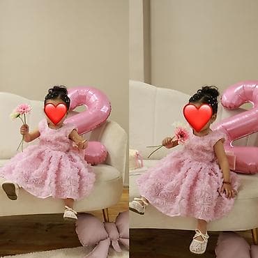 нарядные платья для девочек: Детское платье, цвет - Розовый — 1