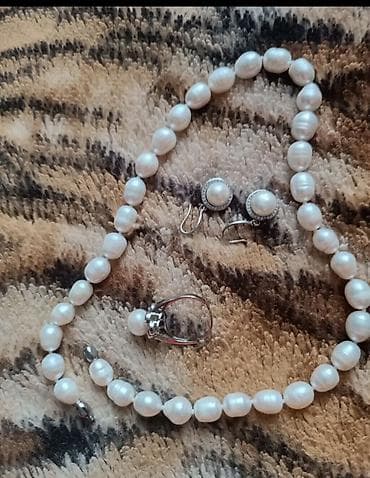 amber elixir: Набор украшений, Новый, Цвет металла: Белый, Парный набор — 1