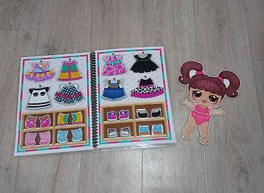 огромные плюшевые игрушки: Игры на липучках 
Альбом -одевашка на липучках "Модницы Лол" — 8