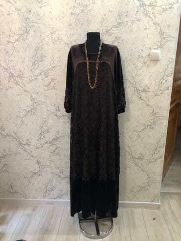 стильные модные платья больших размеров: Вечернее платье, Длинная модель, С рукавами, 4XL, 6XL, 3XL — 2