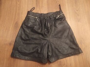 шорты кожаные: Кожаные шорты.черные Аламедин1 для худых,609060,а,идеальное состояние — 4