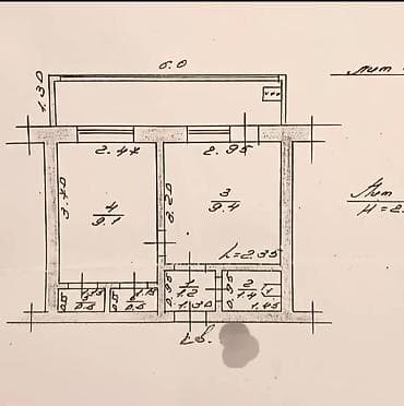 30: 1 комната, 30 м², 10 мкр Малосемейка, 2 этаж, Косметический ремонт — 3
