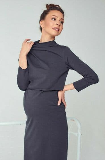 трикотажное платье для беременных: Продаю трикотажное платье, размер XS, одето один раз, почти новое — 3