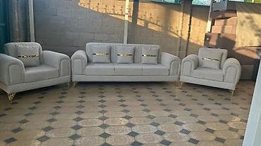 мягкие кресла мешки: Комплект мягкой мебели, цвет - Серый — 2