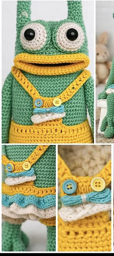 play pad 3: Вязаная игрушка «Лягушка в сарафане» - Ручная работа крючком в — 2