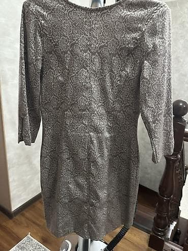 женский платье: Повседневное платье, Осень-весна, Короткая модель, Прямое, M — 4