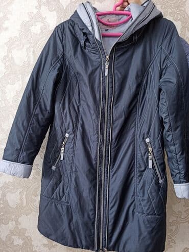 осенние куртки бишкек: Продается б.у. лёгкая длинная курка весенне -осенняя.Размер 48. 6 мкр — 1
