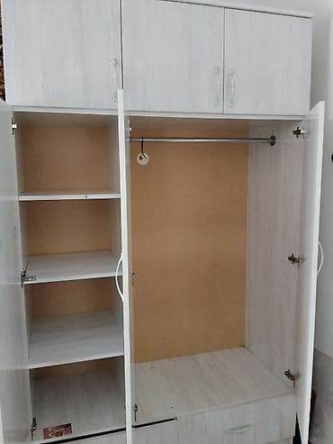 выдвижной: Шифоньер, шкаф для одежды, Б/у, Прямой, ЛДСП — 3