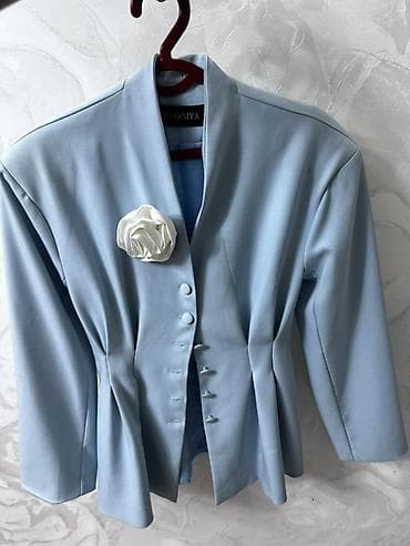 военый форма: Жакет женский DIVERSIYA, голубой - Элегантный приталенный силуэт с — 2