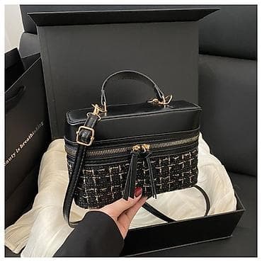 Классические сумки: Сумка-кейс женская, прямоугольная, черная. - Материалы: верх — — 1