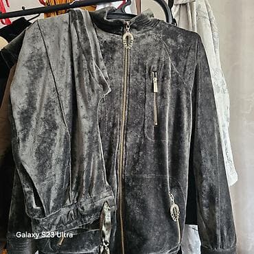 велюровые костюмы женские турция: Велюровый костюм (куртка на молнии + брюки), цвет графит — 1