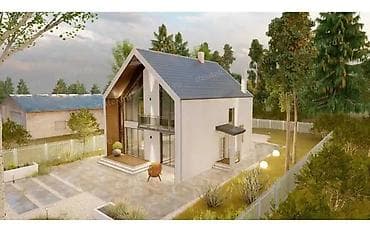 гостинный дом: Современный проект двухэтажного загородного дома с двусветной гостиной — 4