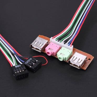 звуковые карты viewcon: USB audio разъем на переднюю панель компьютера ( 2 USB, микрофонный — 1