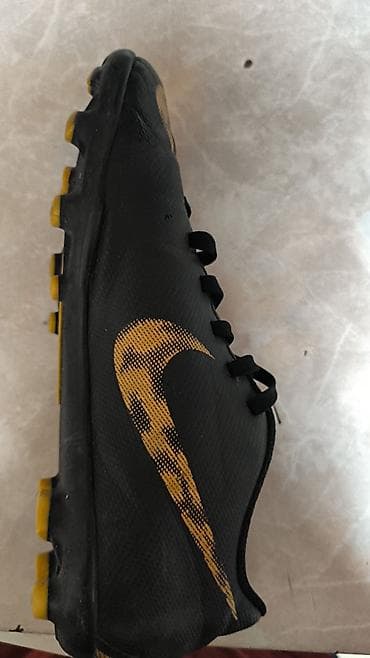 ботц: Футбольные бутсы Nike Mercurial размер 36 (черно‑желтые) - Линейка — 3