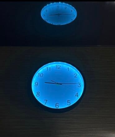 будильник часы: Настенные часы с подсветкой (включается от хлопка, только в темноте) — 7
