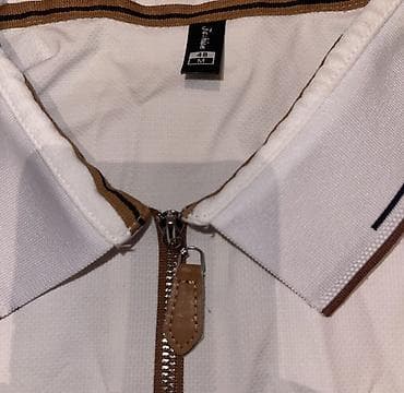 fred perry: Мужское Zegna с молнией - Цвет: белый - Фасон: классическое поло с — 3