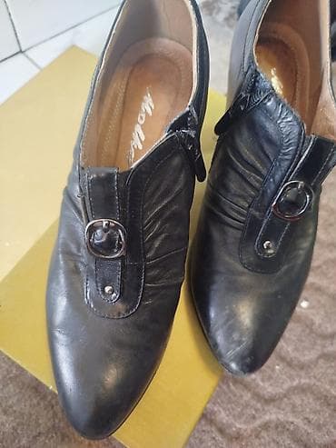 Ботинки и ботильоны: Женские ботильоны на каблуке, чистая кожа снаружи и внутри, фирма — 4