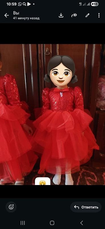 Платья: Детское платье, цвет - Красный — 3