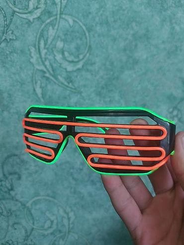 очки rayban камера: Светящиеся неоновые очки-жалюзи (EL-wire) - Двухцветная подсветка — 3