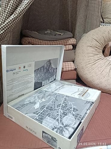 vele постельное белье: Постельное бельё MAJOLI Bahar Home Collection, модель Vectra Grey - — 1