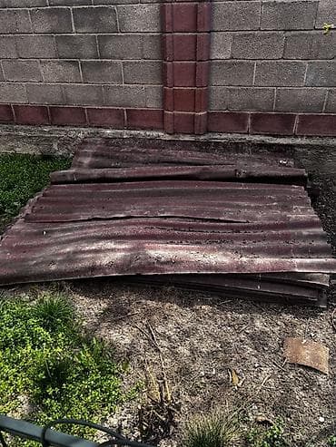 профнастил шифер: Б/У Листы волнистого шифера (кровельные) бордово-красного цвета — 2