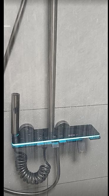 hi tech: Смарт-душевой комплект с верхней лейкой и электронным термостатом - — 3