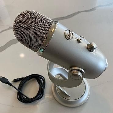 Техника и электроника: USB-микрофон Blue Yeti (серебристый) - Профессиональная запись через — 2