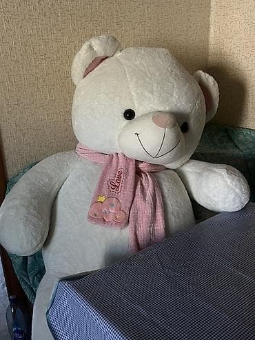 подушка смайлик: Огромный плюшевый мишка - Размер: приблизительно 170 - Цвет: белый — 3