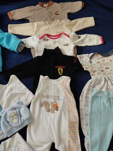 новорожденный комплект: Комплект, цвет - Голубой, Б/у — 6