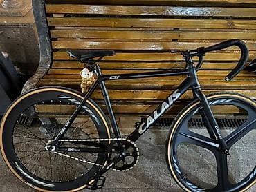 карбоновый фикс: Шоссейный велосипед, Рама M (156 - 178 см), Б/у — 1